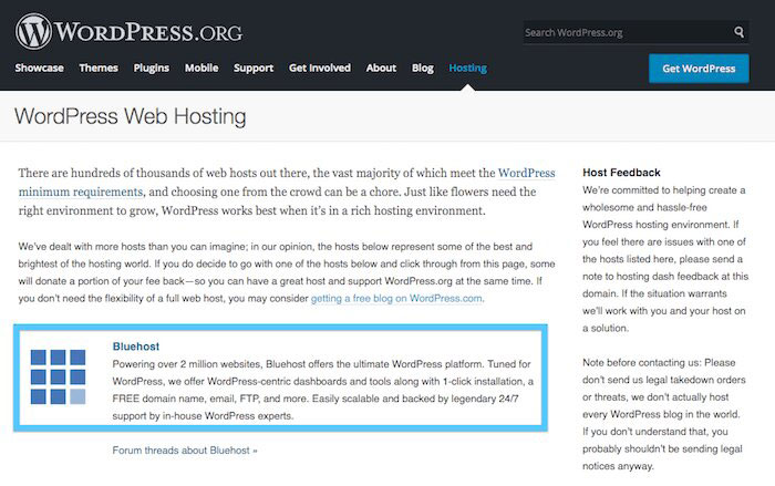 bluehost overview wordpress recommends bluehost