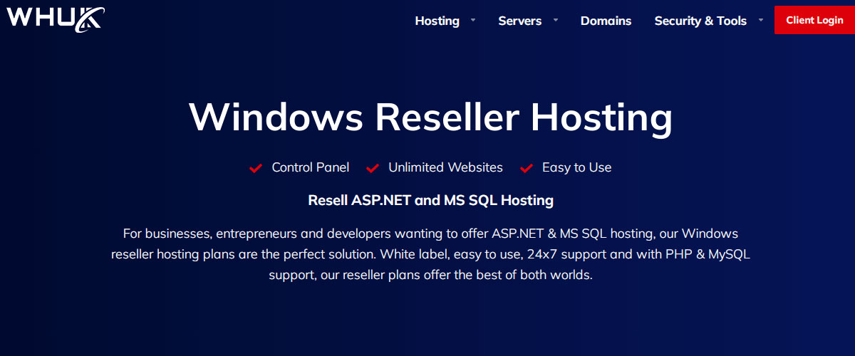 webhosting uk windows reseller