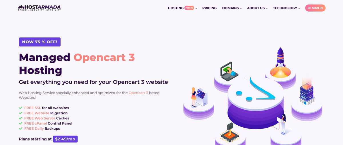 opencart hosting hostarmada