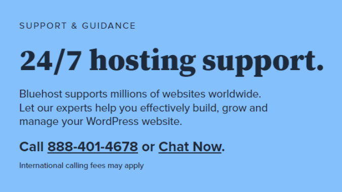 bluehost phone support