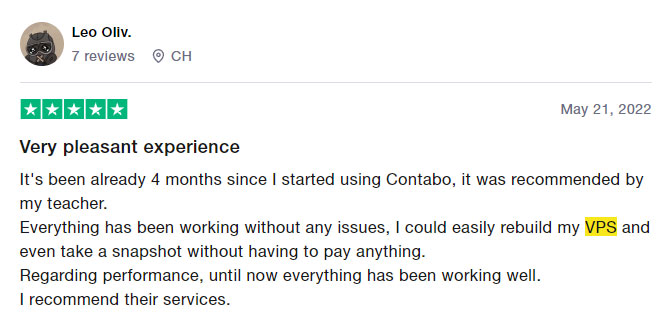 contabo vps review on trustpilot