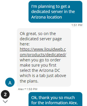 chat with liquid web customer care