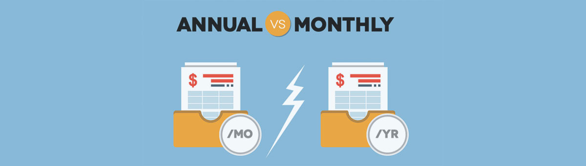 annual vs monthly pricing