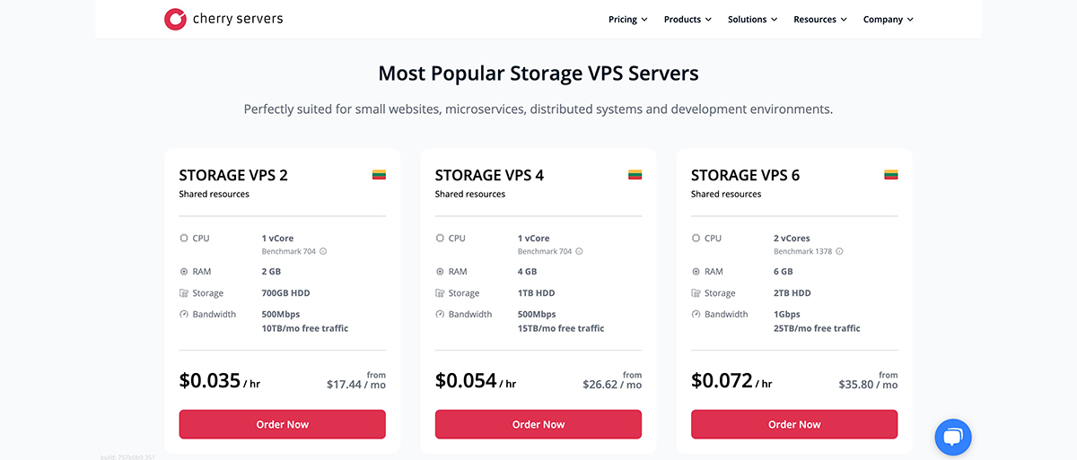storage vps cherry servers