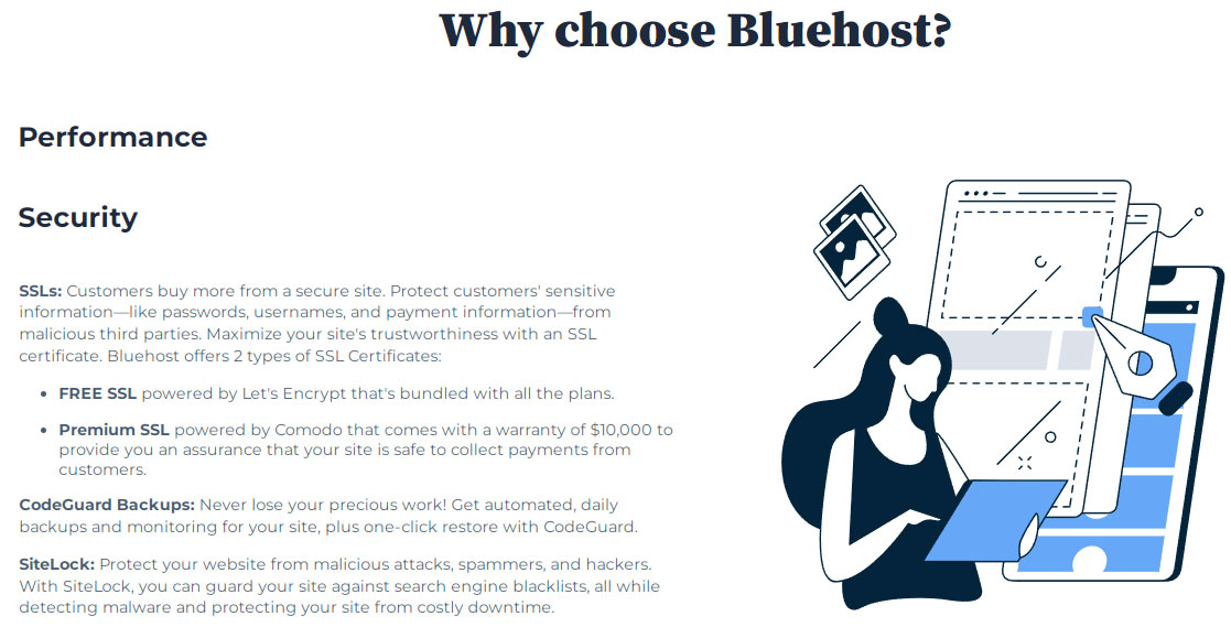 characteristics of bluehost shared hosting
