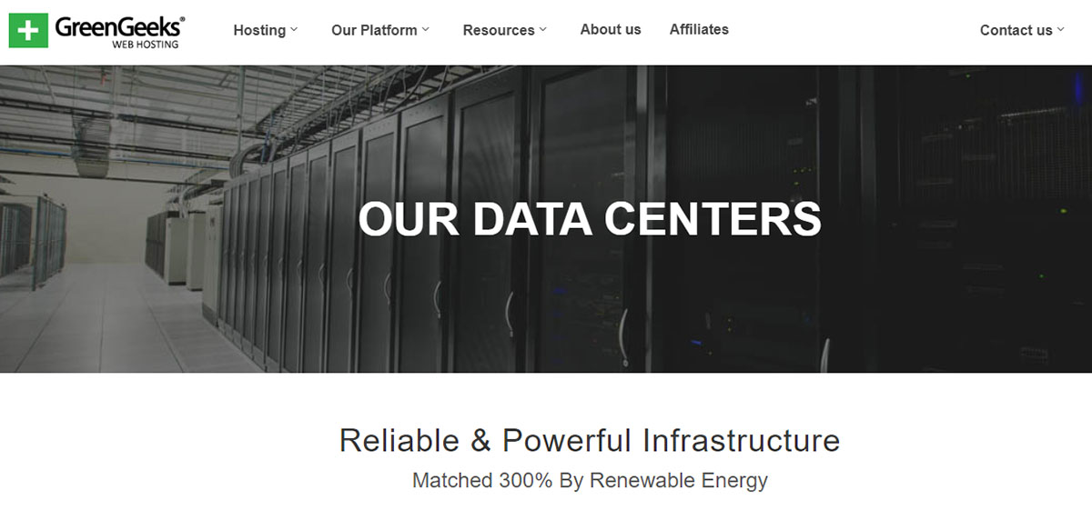 greengeeks reliable data centers