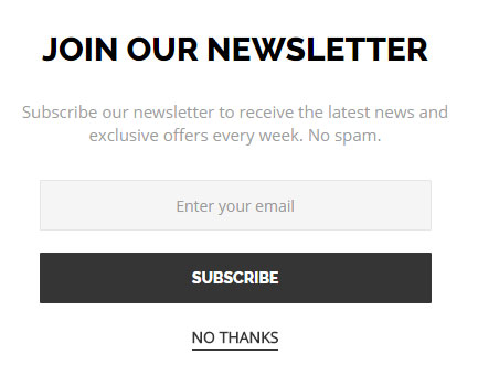 avoid unsolicited emails use newsletter 