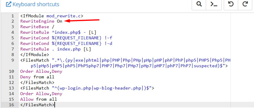 enabling mod rewrite via htaccess