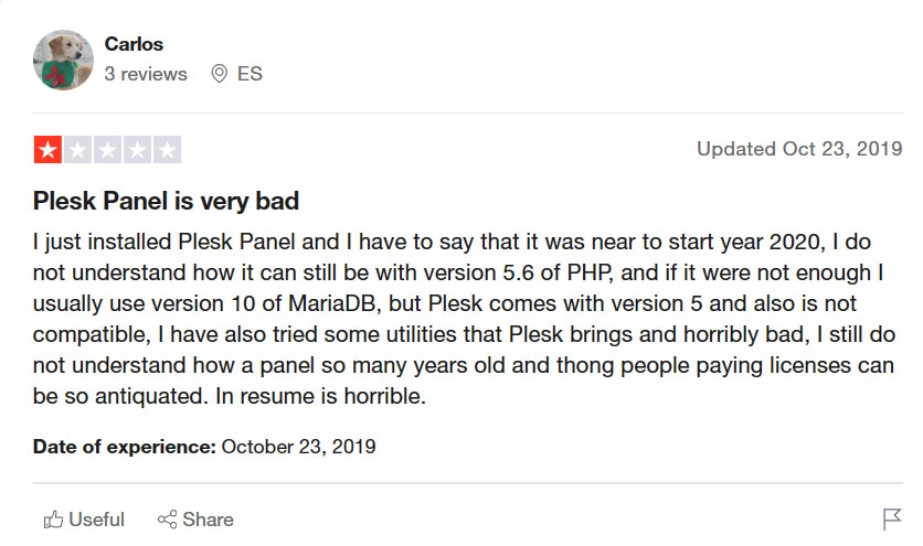 review regarding plesk for linux