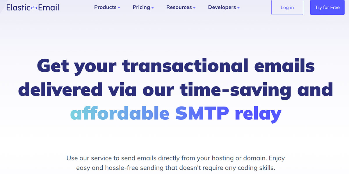 elastic email dedicated smtp provider