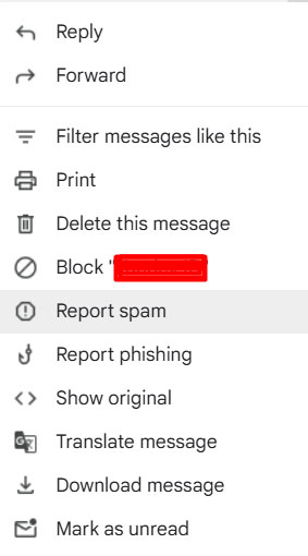 recipient reporting email as spam