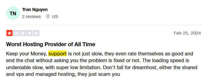 dreamhost poor support